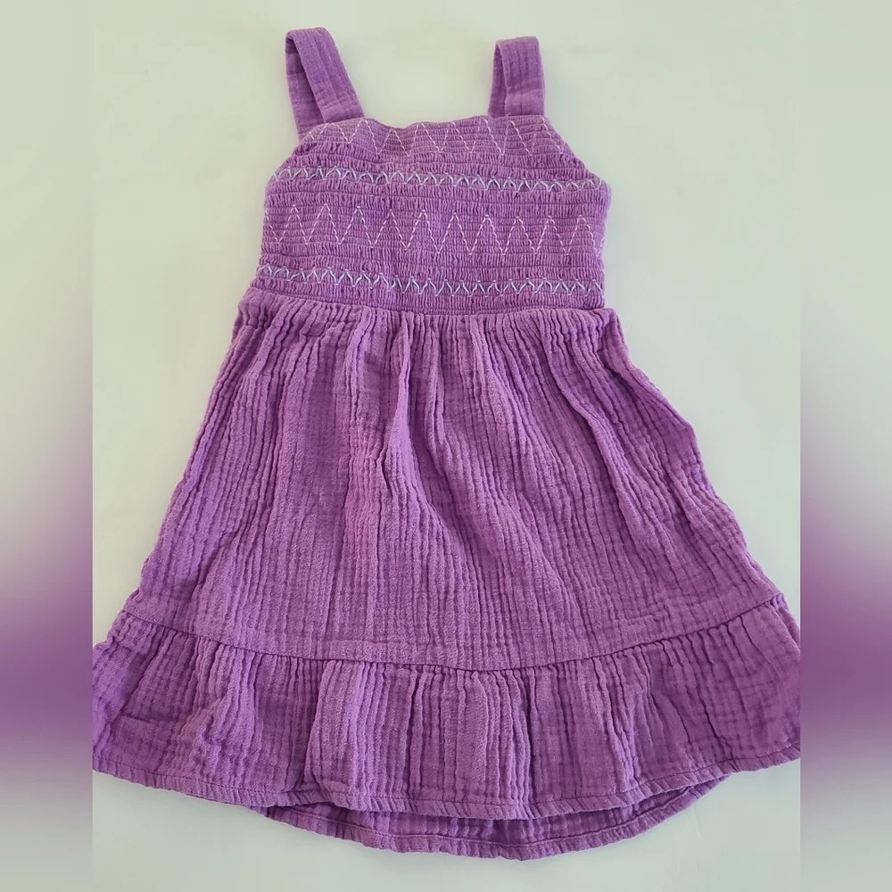 Old Navy and Cat Jack Sunner Bundle Dress Flowers Purple Toddler Girl Size 2T